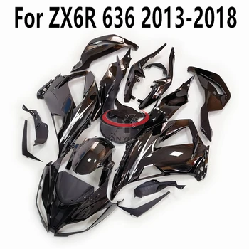 Svetlo črno grafične Karoserija Prekrivala Za Kawasaki ZX6R ZX 6R 636 2013-2014-2015-2016-2017-2018 Polno Oklep Kit