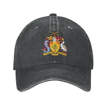 Po meri Bombaž Grb Barbados čepico na Prostem Moški Ženske Nastavljiv Oče Klobuk Poletje