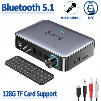Bluetooth Sprejemnik Oddajnik 5.0 NFC Stereo 3.5 mm AUX Priključek Optični RCA Koaksialni Brezžični Zvočni Adapter + Mikrofon Peli Za TV