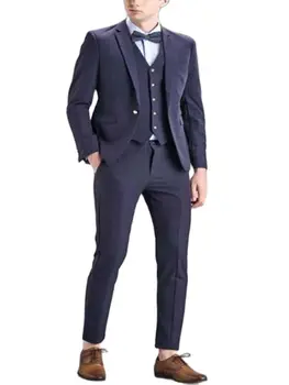 Poročna Obleka Moški Moški Obleke Formalnih Priložnostih Ženina Stranka Obleko Klasičnih Modelov Moških Obleko (suknjič + Hlače + Telovnik+Lok kravato)