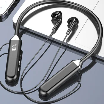 TWS Magnetni Brezžične Slušalke Neckband Bluetooth 5.2 Slušalke Slušalke Športne Teče Nepremočljiva Brezžična Slušalka z Mikrofonom