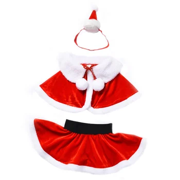 1 Nastavite Božič Cosplay Kostum Nastavite Dekle Santa Claus Festival Kostum (Rdeča)