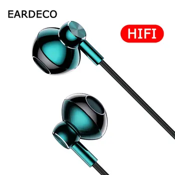 EARDECO 3,5 mm Žične Slušalke Žične Slušalke HiFi Bas Stereo Glasbe, Hrupa Preklic HD Mic Šport Slušalke Slušalke za Telefon