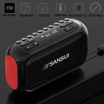Novo Sansui F31 Retro Radio, Brezžični Bluetooth Zvočnik Prenosni Stereo Zvočnik Mini Vtič v Walkman budilka Predvajalnik Glasbe