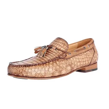 leimanxiniu nov prihod čopič barve moških Čevljev moško krokodil usnjeni čevlji krokodil kože nov modni čevlji za prosti čas