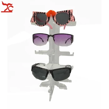 Prenosni 5 parov Akril sončna Očala, ki Prikazuje Stojalo Držalo za Okvir 5 Plast Jasno Očala Zaslon Stojalo