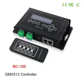 BC-100 CV PWM DMX512 LED Krmilnik LCD zaslon RGB LED Moduli, DMX Dimmer RF Daljinski Brezžični Nadzor Za RGB LED Trakovi,Žarnice 9V