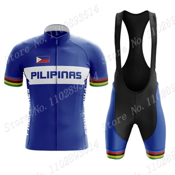 Maillot Filipini Ekipa 2023 Kolesarski Dres Komplet Moški Kolesarjenje Oblačila Cestno Kolo Srajce Obleko Kolesa bib Hlače MTB Cyclisme