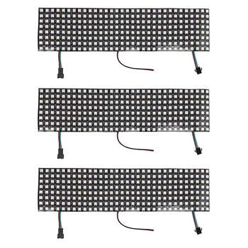 3X LED Matrix Plošča, WS2812B RGB 832 točk Digitalni Prilagodljiv Dot Matrix Posamično Naslovljive LED Zaslon