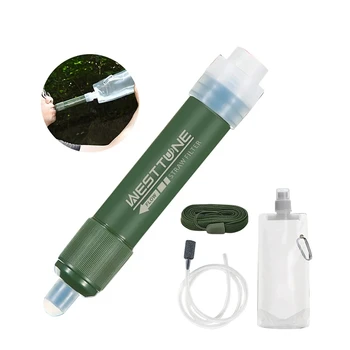 Westtune Prostem Mini Kamp Čiščenje Vode Filter Slame TUP Ogljikovih Vlaken Vodo, Vrečko za Preživetje ali Nujne Potrebščine
