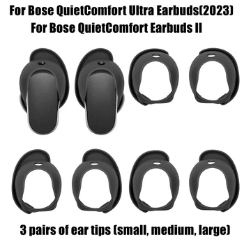 3 Pari Zamenjava Čepkov Kritje Silikonski Dustproof Uho Nasveti Ušesni Pokrovčki za Bose QuietComfort Čepkov II / Ultra Čepkov
