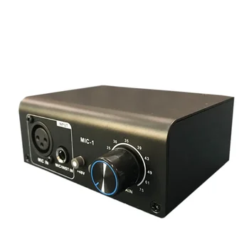 Ultra-kompakten Mikrofon 1 Kanalov Mikrofon Ojačevalnik/Mikrofon Instrument Preamplifier za Fantomsko Napajanje Preamplifier