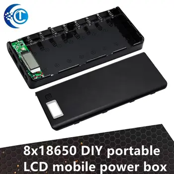 8x18650 DIY Prenosna Baterija Power Bank Lupini Primeru Polje LCD-Zaslon Powerbank Polje Za DIY KOMPLET Powerbank 18650