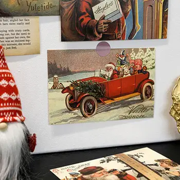 30Pcs Nordijska Letnik Božič Voščilnice Album Material, Papir Praznično Elementi Božična Razglednica Retro Božič Kartice Darilo