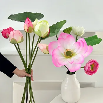 Simulirani Lotus Lotus Listov Umetne Rože Za Dekoracijo Doma, Dnevna Soba Cvetlični Aranžma Dekoracijo