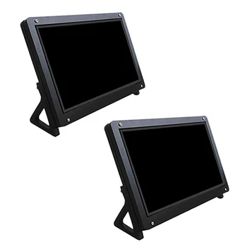 2X 7 Palčni Zaslon Monitor LCD Primeru Podporo Držalo Za Raspberry Pi 3 Akril Stanovanj Nosilec za LCD Črn
