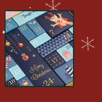 24 Dni Odštevanje Koledar Božični Adventni Koledar Škatle Odlične Izdelave Darilo Obloge Bogato Božično Elementi