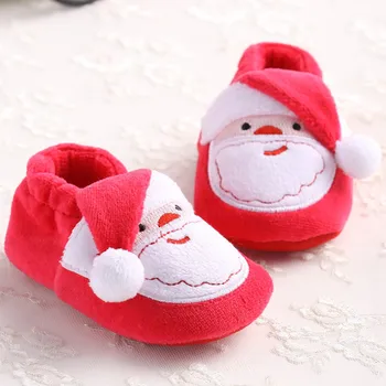 Lepe Božične Newborn Baby Čevlji Fantje Dekleta Malčka Prvi Pohodniki, Mehko Dno Dojenčka Stanovanj Pozimi Toplo, Sneg Škornji 0-18Months