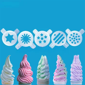 5 v 1 Sladoled Modeliranje Pokrovi Rezervni Del Čarobno Obliko Kape Mehko Služijo Sladoled Stroji, pribor (Fitingi) 29 mm, Notranji Premer