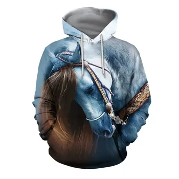 new vroče živali 3D Tiskanja Sweatshirts Naslikal konj Moški/ženske hoodie blagovno znamko design harajuku puloverju Jesenski In Zimski pulover s kapuco