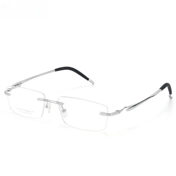 Čistega Titana Očal Okvir Za Moške Rimless Očala Prescriptio Oculos Očala Gafas monturas de lentes hombre