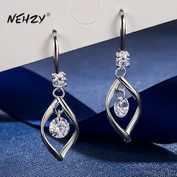 NEHZY 925 srebro iglo Nova ženska moda in ženske visoke kakovosti nakit kristalno Cirkon preprost retro dolgo tassel lovilec uhani