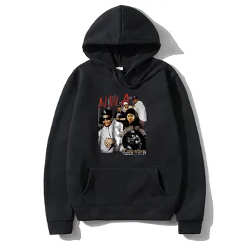 Najboljši Znanih Hip Hop Music Group Gangsta Rapper N. W. A NWA Ice Cube MC Ren Dr. Dre DJ Yella Eazy-E Tiskanja pulover s kapuco Runo Hoody Moški