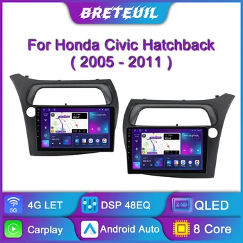 Za Honda Civic Hatchback 2006 - 2011 Android Avto Radio Multimedijski Predvajalnik Navigacija GPS Carplay QLED Zaslon na Dotik Auto Stereo