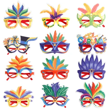Mardi Gras Stranka, Okras, Darila Otroke Uslug Barva Perja Očala Karneval Temo Oko Maske Otroci Vesel Pustni Stranka Dekor