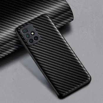 Ogljikovih Vlaken teksturo Primeru Telefon za Xiaomi Redmi 10 2022 Modno Oblikovanje Mehko Hrbtni Pokrovček Coque za Xiaomi Redmi 10 5G Primeru