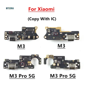 Polnjenje prek kabla USB Vrata za Polnilnik Odbor Flex Kabel Za Xiaomi Poco M3 / M3 Pro 5G Dock Priključite na Priključek Z Mikrofonom