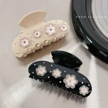 Koreja Moda Jasno Nosorogovo 3D Cvet Acetat Lase Kremplji Y2k Lasnice za Ličila, Dodatki za Ženske Poletje 2023 Darilo Čar