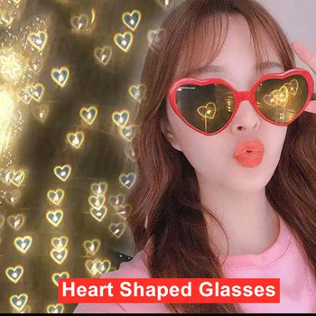 Vroče Modne Trajne Darila Luči Postane Ljubezen Slike Posebni Učinek Očala Srce Difrakcijske Očala, v obliki Srca