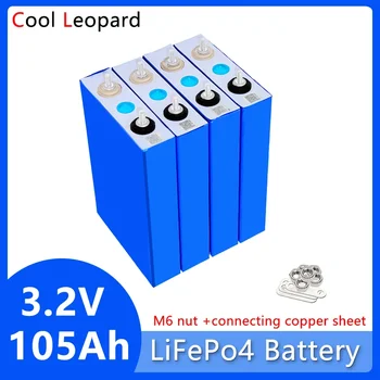 2~16 KOS Novo Izvirno 3.2 V 105AH za ponovno Polnjenje LiFePo4 Baterije DIY 12V 24V Primerna za Golf Voziček in Čoln Solarni Sistem