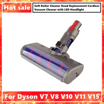 Mehko Roller Cleaner Glavo Zamenjava za Dyson V7 V8 V10 V11 V15 Akumulatorski sesalnik z LED Smerniki