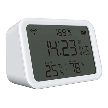 1 KOS 4 V 1 Tuya Smart Wifi Temperature, Vlažnosti, Osvetljenosti Senzor Termometer, Higrometer Senzor Z Zaslon