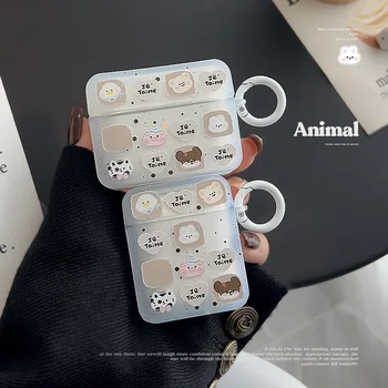 Korejski Srčkan Cartoon Živali Slušalke Primeru Za Apple Airpods Pro 2 3 1 Pokrov Silikonski Slušalke Polnjenje Primerih Za Airpod 3 Funda
