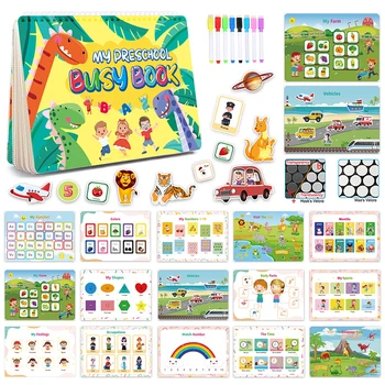 Zaposlen Knjige za Otroke Učenje Ponovi, Nalepke, Knjige, 3D Flip Flap Knjiga Montessori Baby angleški Izobraževanje Igrače, Knjige