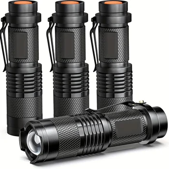 1-10 Paket Mini Q5 LED Svetilka Nastavljiv Fokus Zoomable Baklo Taktično Svetilke Zasilne Luči za Kampiranje, Pohodništvo