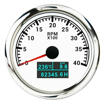 85MM 3-V-1 Multi-Funkcijo merilnik vrtljajev Merilnik Tlaka Tahometer Temperatura Vode Za vozila In Plovila