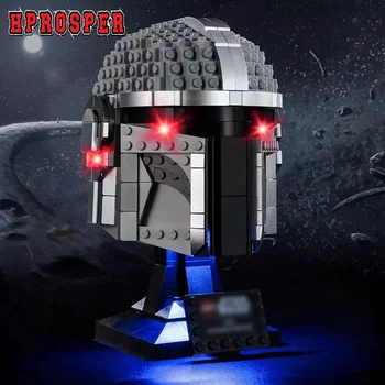 Hprosper 5V LED Luč Za 75328 Je Mandalorian Čelada Dekorativne Svetilke Z Baterijo Polje (Ne Vključuje Lego gradniki)