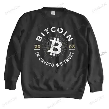 Vintage Bitcoin V Crypto Zaupamo hoody Moški dolge rokave Priložnostne hoodie Kul Blockchain BTC Čistega Bombaža sweatshirts Appare
