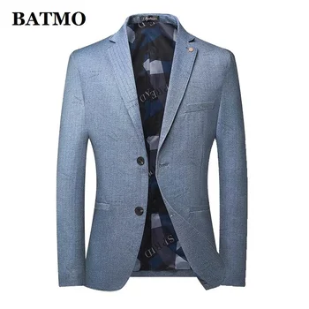 BATMO 2021 Nov prihod pomladi visoke kakovosti priložnostne prugasta blazer moški, moški suknjiči ,plus velikost XXL-8XL,2106